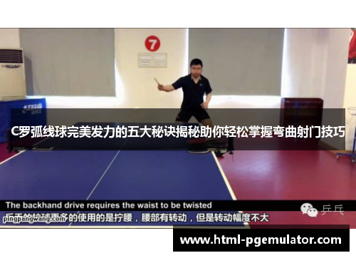C罗弧线球完美发力的五大秘诀揭秘助你轻松掌握弯曲射门技巧